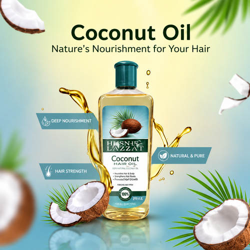 Premium Coconut Hair Oil – Natural Hair Growth, Deep Nourishment & Hair Fall Control